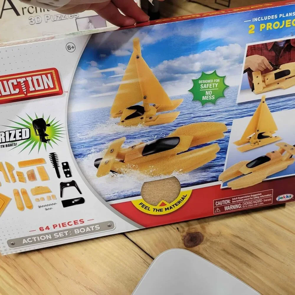 NEW! motorized foam boat! 2 in 1